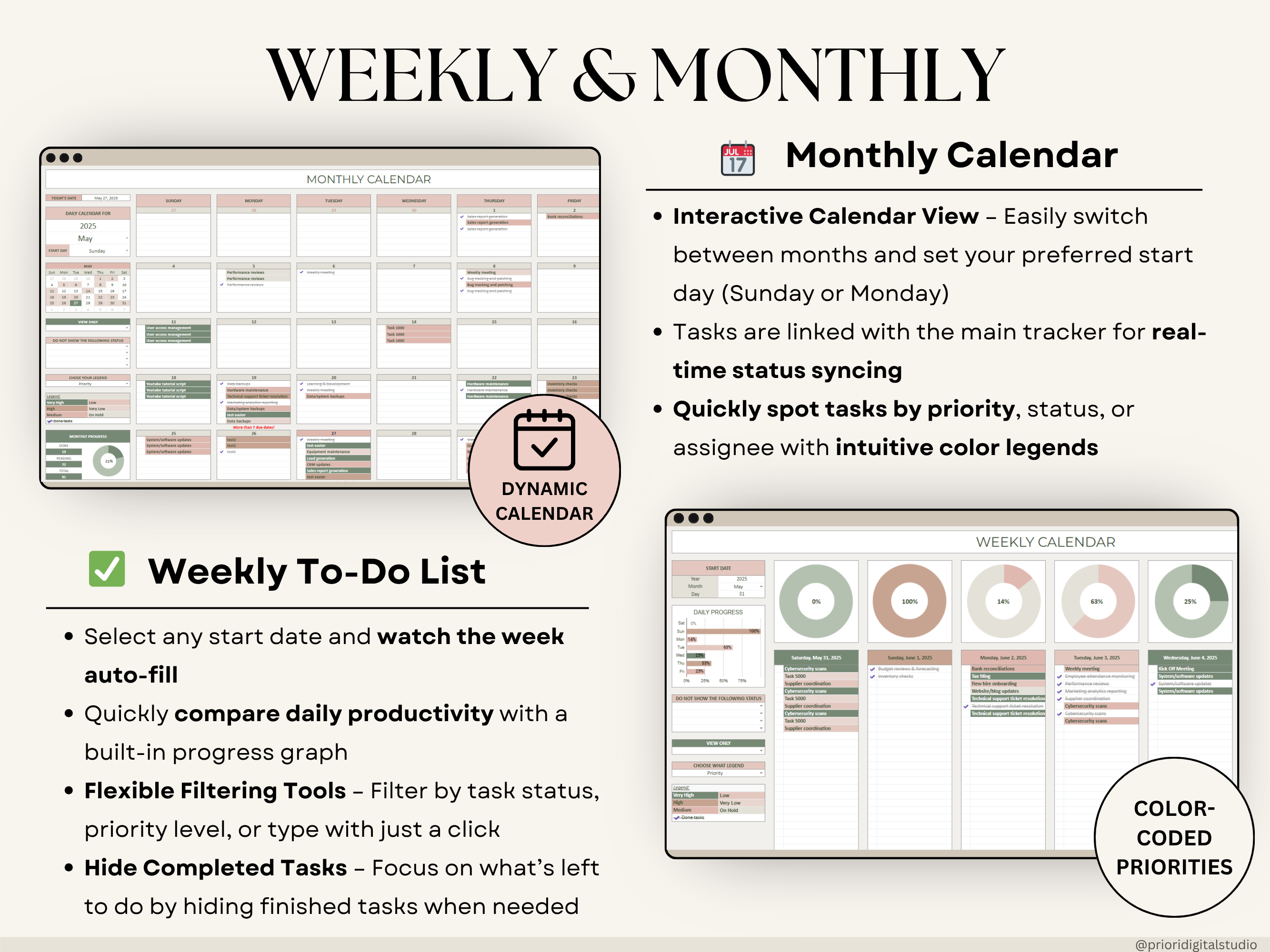 All-in-one task tracker with Gantt chart, Kanban board, and decision matrix.