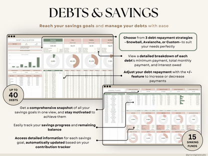 Ultimate Annual Budget Spreadsheet Monthly Budget Tracker Couple Financial Planner Bill Tracker Debt Tracker Savings Excel Google Sheets