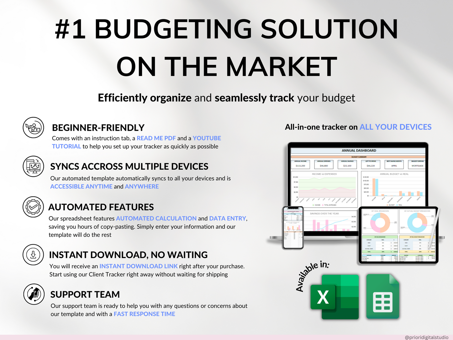 Family Annual Budget Monthly Budget Biweekly Tracker Excel Spreadsheet Google Sheets Couple Financial Planner Bill Calendar Debt Tracker