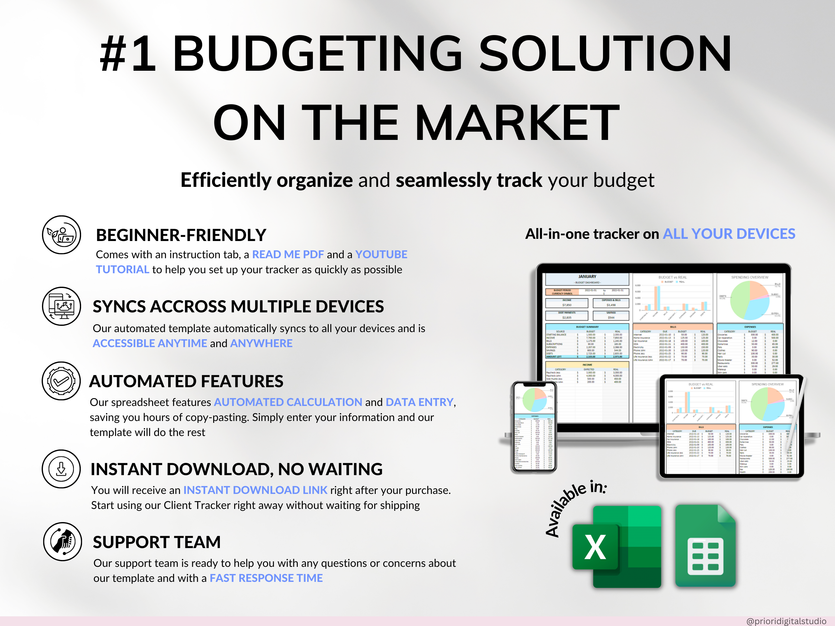 Simple Budget Planner Monthly Budget Spreadsheet Google Sheets Excel Weekly Paycheck Budget Template Biweekly Budgeting by Paycheck Expense Tracker#color_multicolor
