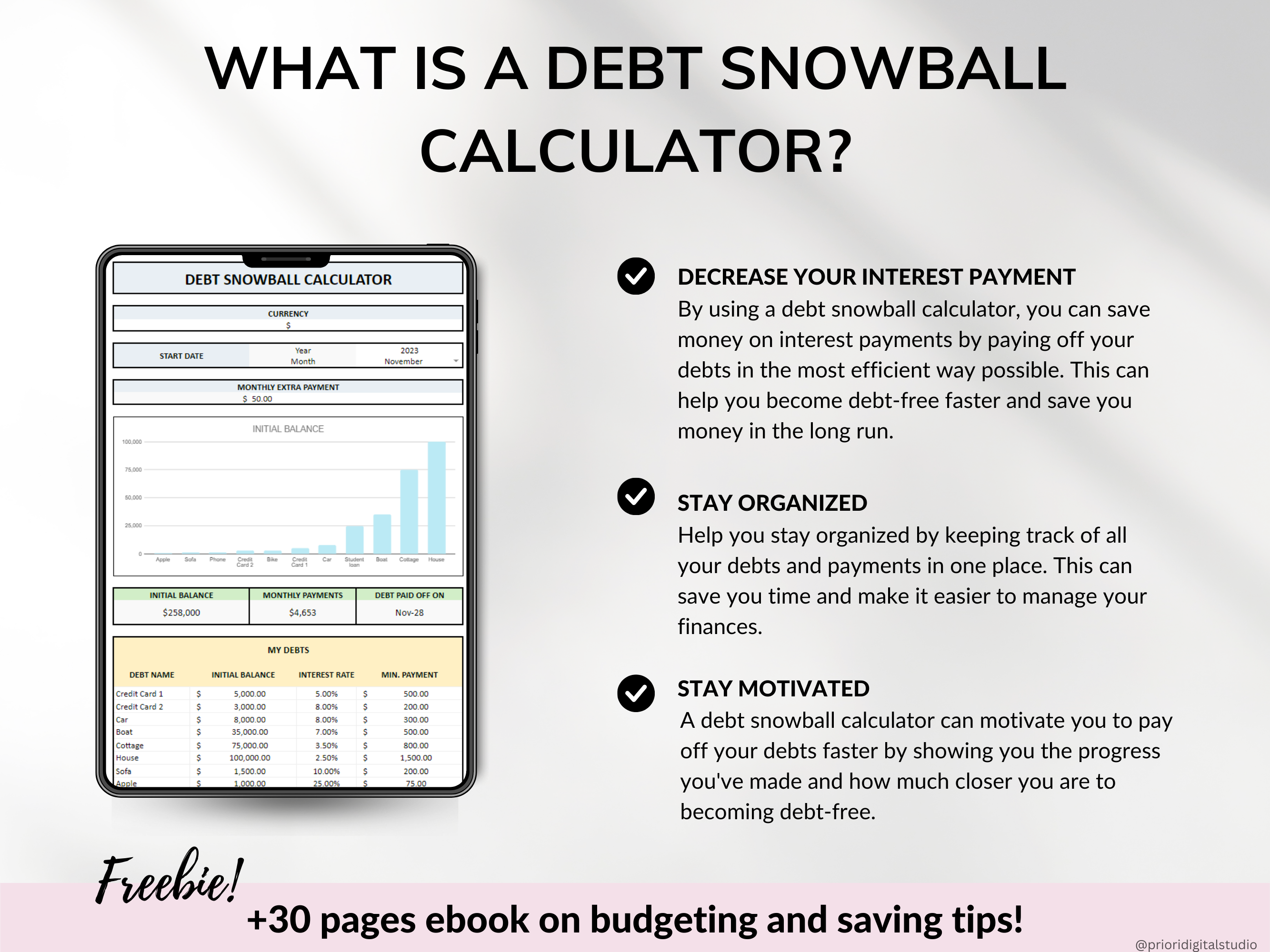 Debt Snowball Spreadsheet Google Sheet Excel Debt Payoff Tracker Debt Snowball Calculator Student Loan Payoff House Debt Payoff Credit Cards