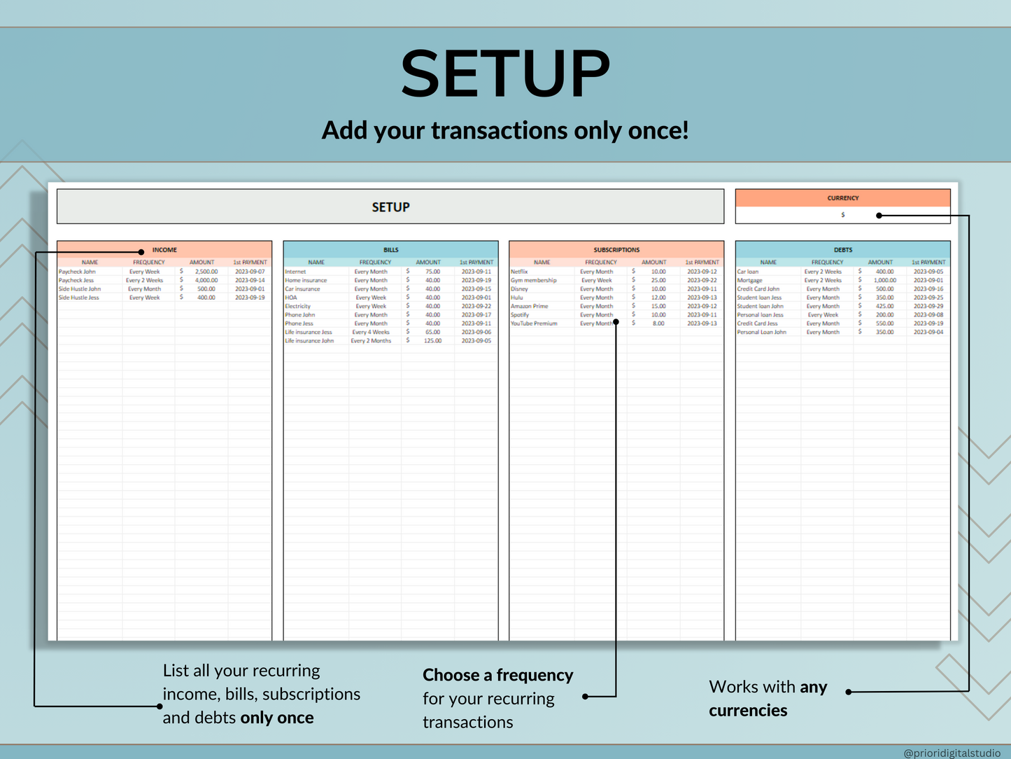 Bill Tracker Spreadsheet Google Sheets Excel Bill Calendar Monthly Smart Bill Planner Editable 2024 Calendar Personal Finance Budget Tracker