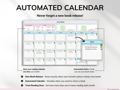 Book Tracker & Reading List Planner Google Sheets Excel Reading Tracker Book Review Spreadsheet Template Book Journal Gift for Book Lover
