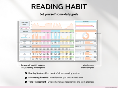 Book Tracker & Reading List Planner Google Sheets Excel Reading Tracker Book Review Spreadsheet Template Book Journal Gift for Book Lover