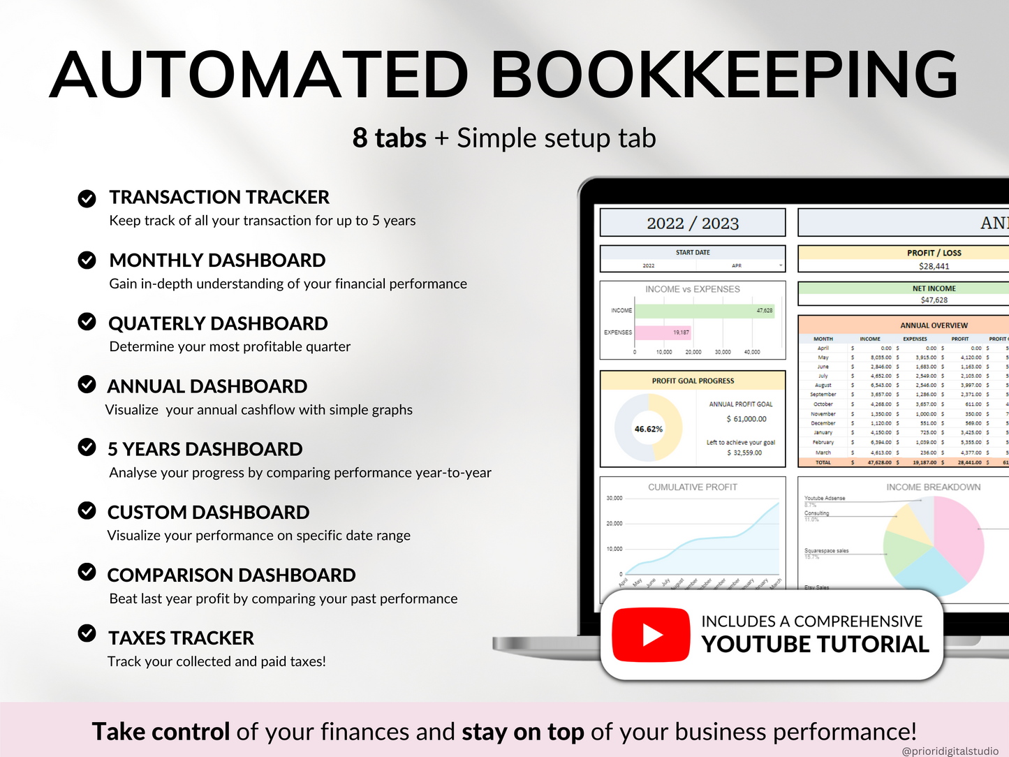 Small Business Tracker Spreadsheet Google Sheets Excel Inventory Template Customer Tracker Bookkeeping Template Order Tracker Sales Taxes