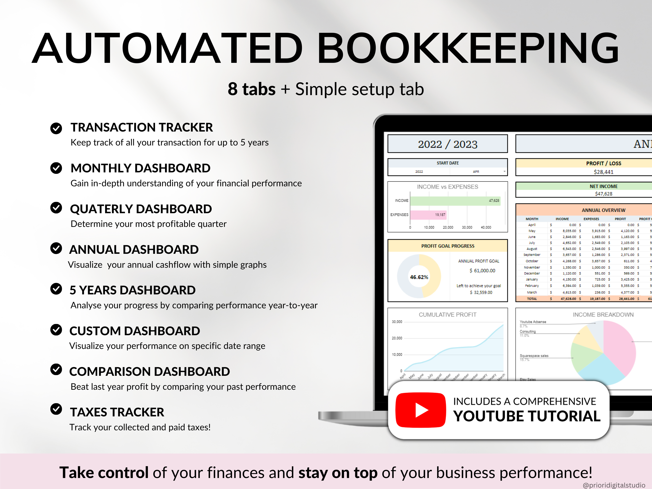 Small Business Tracker Spreadsheet Google Sheets Excel Inventory Template Customer Tracker Bookkeeping Template Order Tracker Sales Taxes#color_multicolor