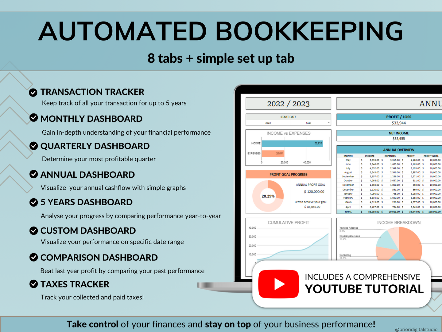 Small Business Bookkeeping Spreadsheet Inventory Tracker Order Tracker Product Handmade Pricing Calculator Client Tracker Google Sheet Excel