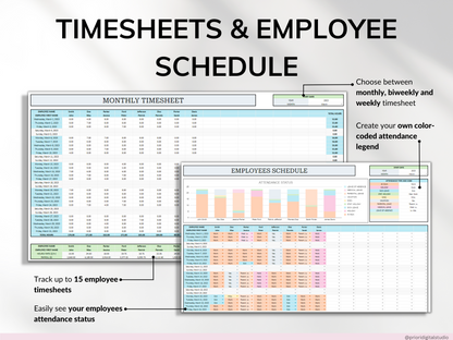 Service Based Small Business Tracker Spreadsheet Google Sheet Excel Inventory Tracker Bookkeeping Template Client Order Tracker Employee Timesheet Payroll