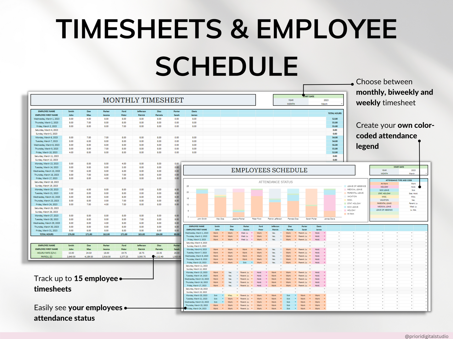 Service Based Small Business Tracker Spreadsheet Google Sheet Excel Inventory Tracker Bookkeeping Template Client Order Tracker Employee Timesheet Payroll