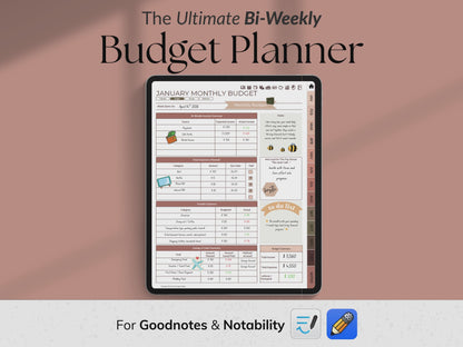 Ultimate Goodnotes Bi-Weekly Finance Planner - Vertical