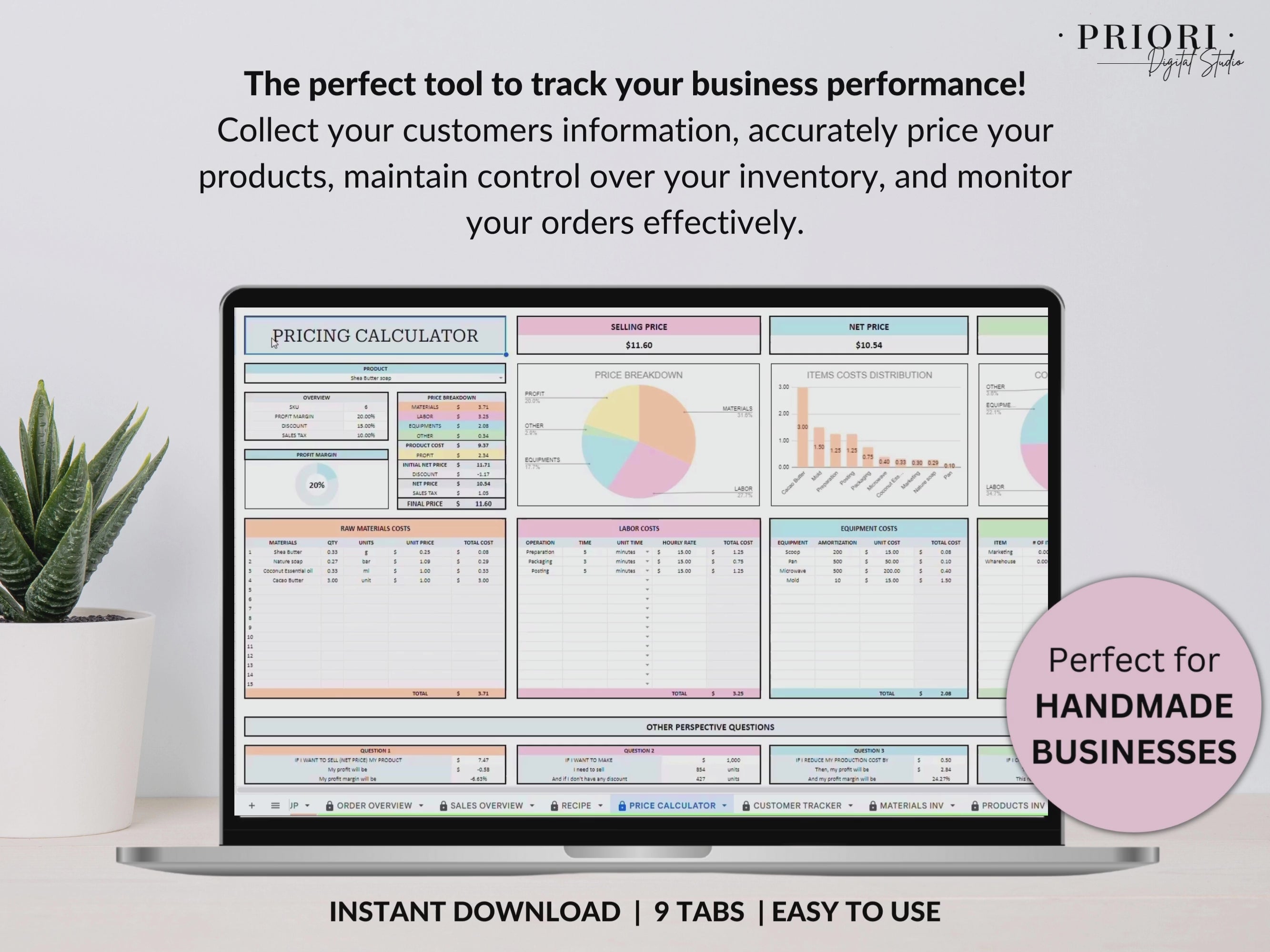 Handmade Small Business Tracker