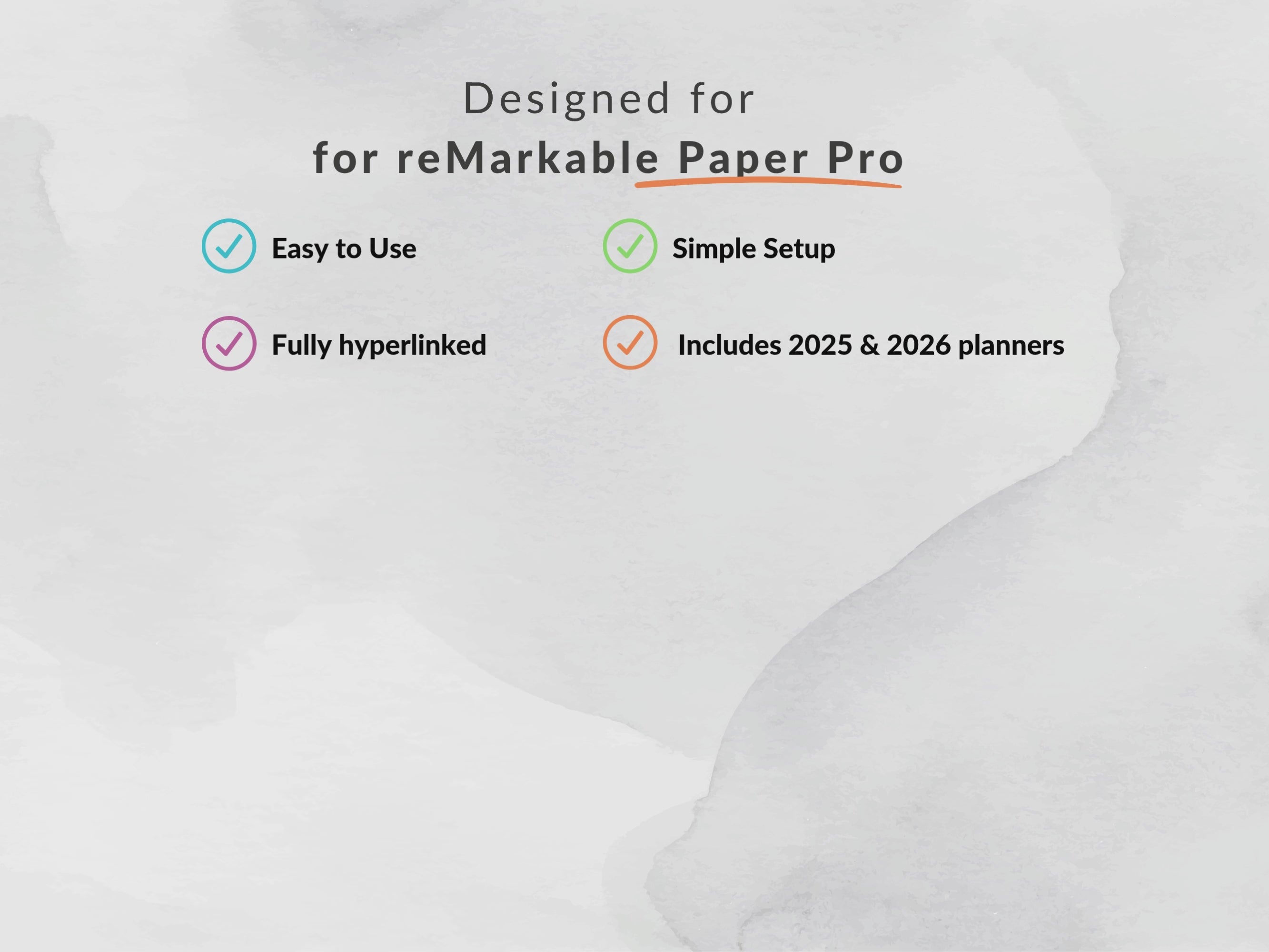 reMarkable Digital Planner 2025 2026 Daily Planner reMarkable 2 Template Minimalist Hyperlinked Planner for reMarkable Organization Planner