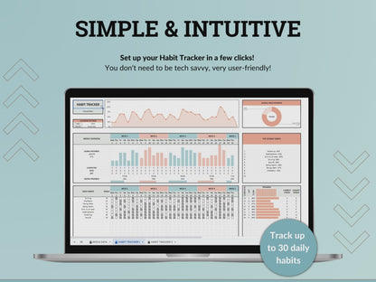 Habit Tracker Spreadsheet Google Sheets Excel Daily Habit Planner Weekly Goal Planner Digital Routine Dashboard Habit To Do List Template