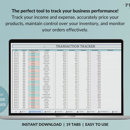 Small Business Bookkeeping Spreadsheet Inventory Tracker Order Tracker Product Handmade Pricing Calculator Client Tracker Google Sheet Excel