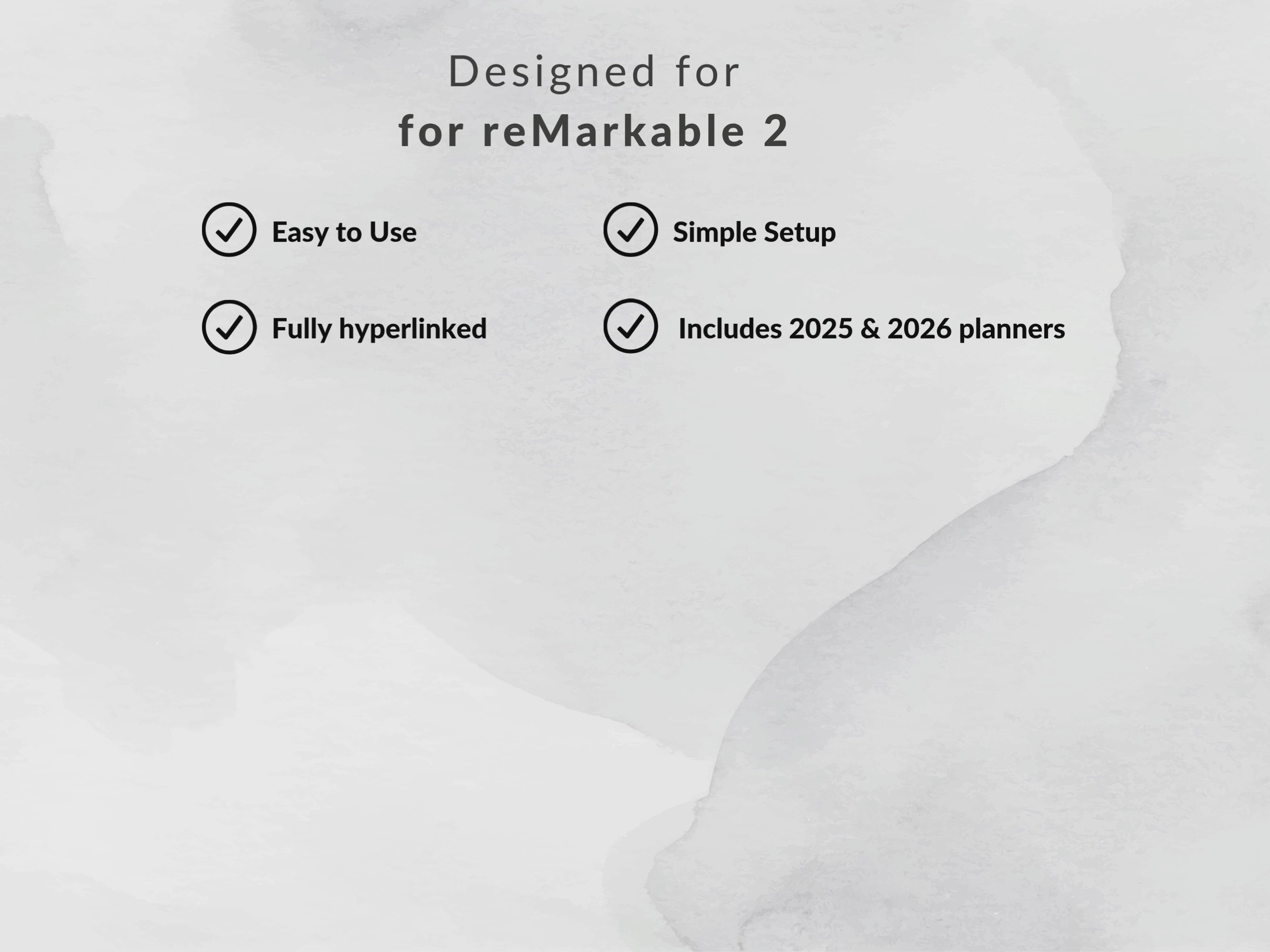 reMarkable Digital Planner 2025 2026 Daily Planner reMarkable 2 Template Minimalist Hyperlinked Planner for reMarkable Organization Planner