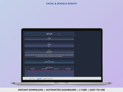 Debt Tracker Payment Debt Snowball Excel Debt Avalanche Calculator for Google Sheet Student Loan Mortgage House Payment Credit Card Payoff