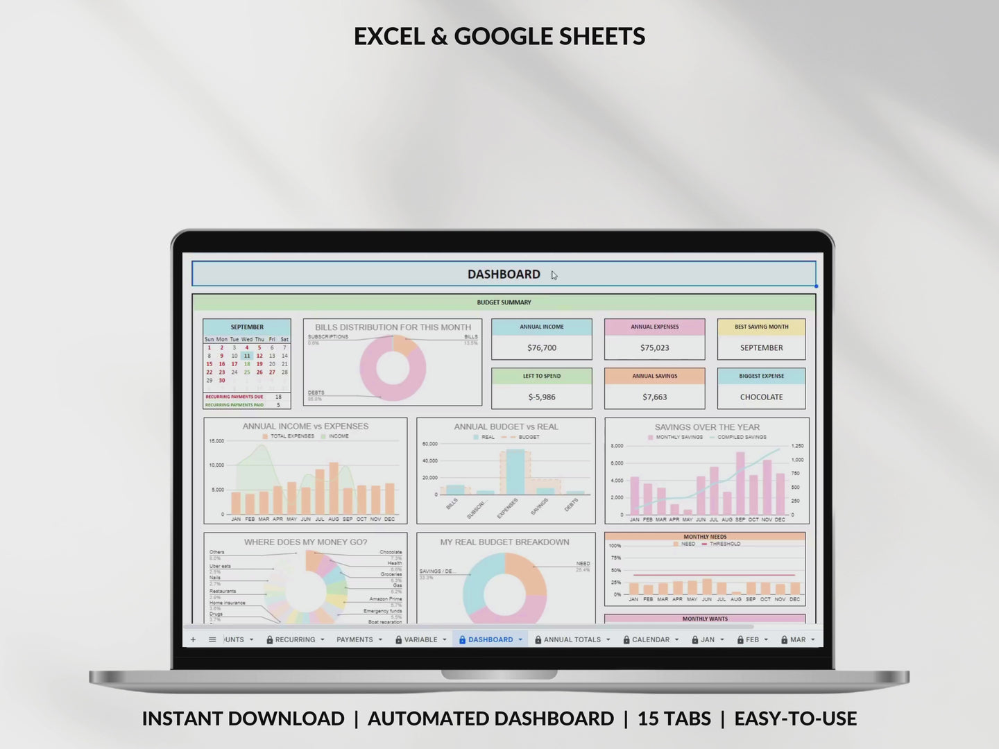 Paycheck Budget Spreadsheet Weekly Budget Monthly Budget Biweekly Bill Tracker Debt Tracker Financial Planner Google Sheets Excel Template