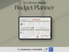 Weekly Budget Planner app on a tablet with a stylus, on a light gray background.#color_muted-garden